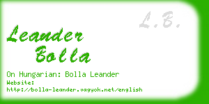 leander bolla business card